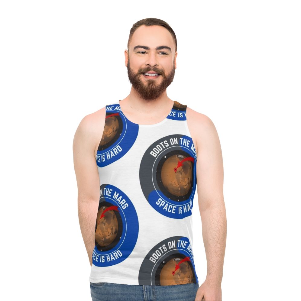 Space Force Boots on the Mars Unisex Tank Top