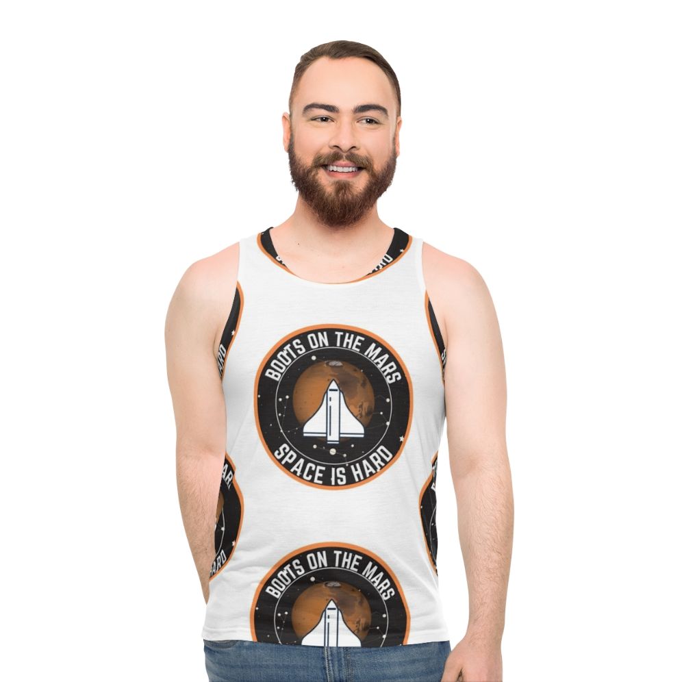 Space Force Boots on the Mars Unisex Tank Top