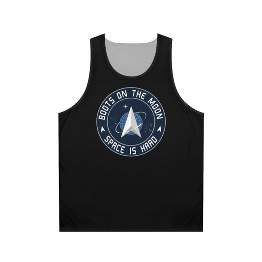 Space Force Boots on the Moon Unisex Tank Top