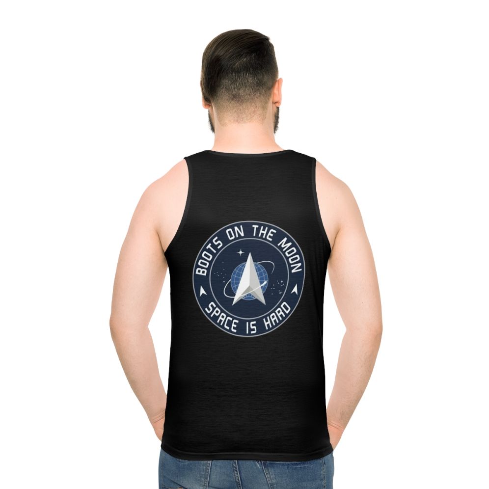 Space Force Boots on the Moon Unisex Tank Top