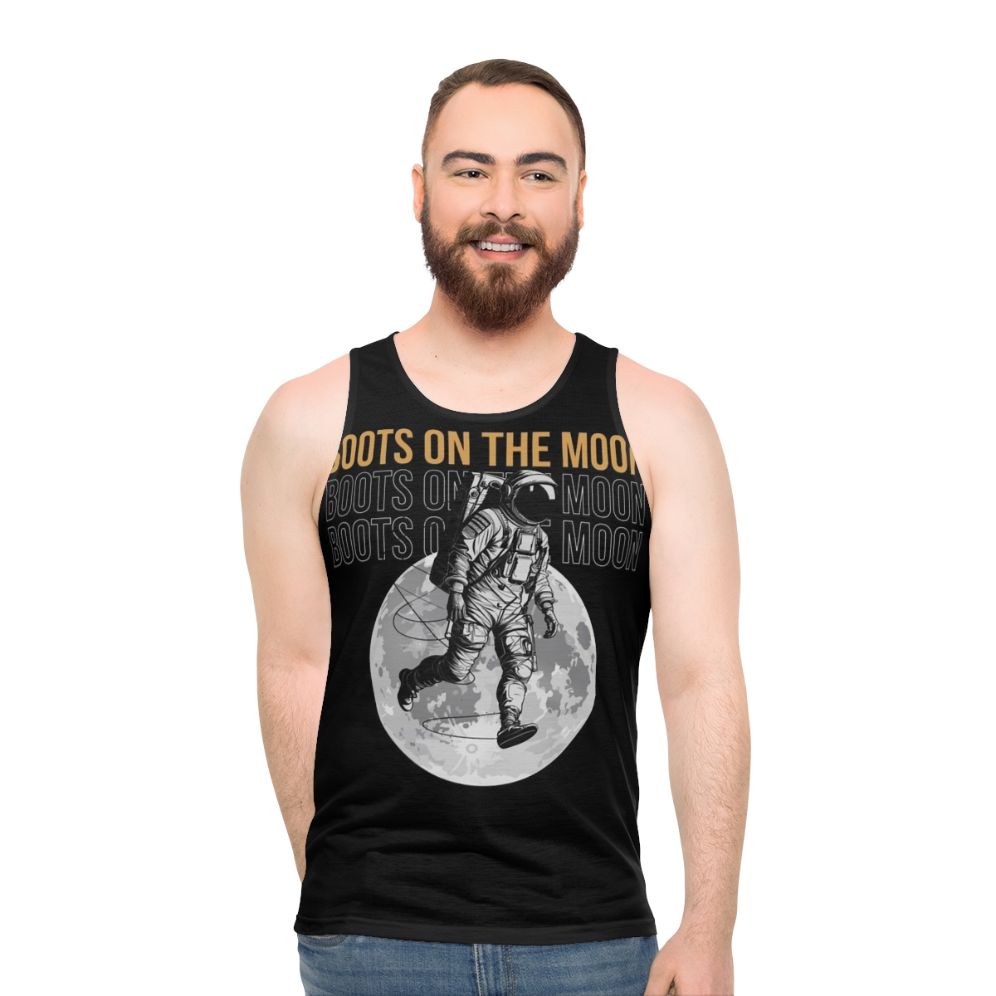 Space Force Boots on the Moon Unisex Tank Top
