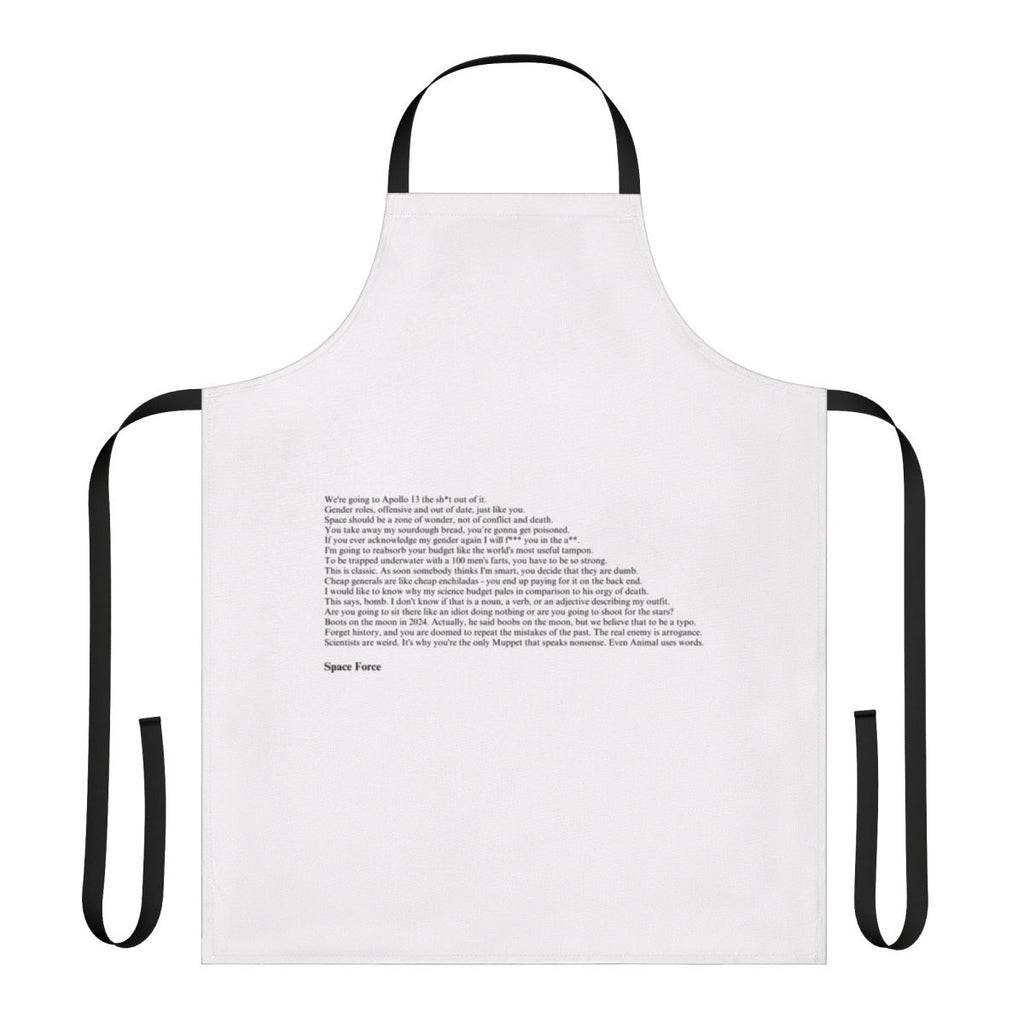 Space Force Inspired Quotes Cooking Apron
