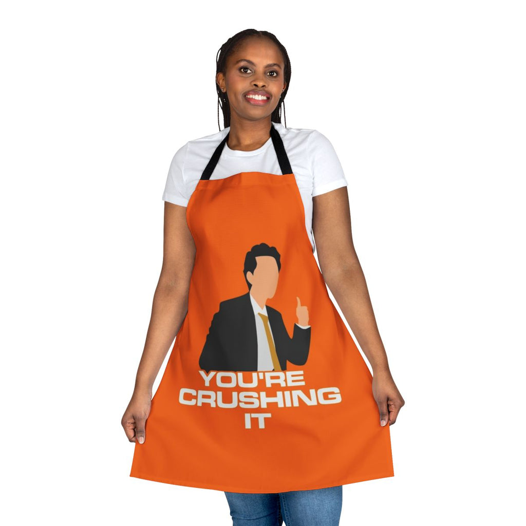 Space Force Netflix comedy themed apron with Tony, Ben Schwartz, and Steve Carell