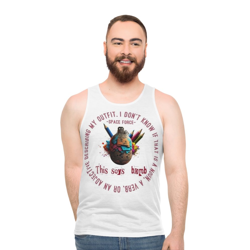 Space Force Netflix fan art unisex tank top