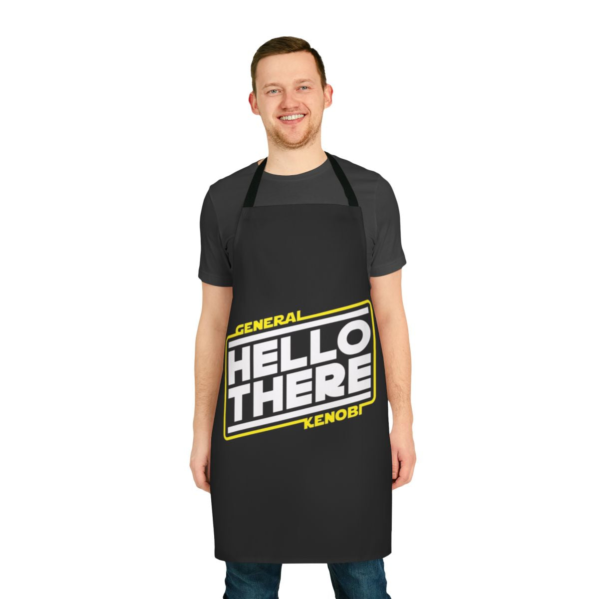 Space themed kitchen apron featuring a humorous movie quote