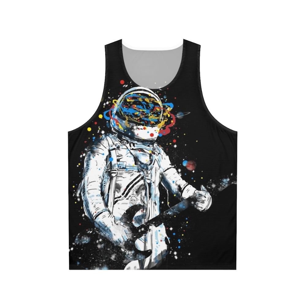 Astronaut playing space guitar