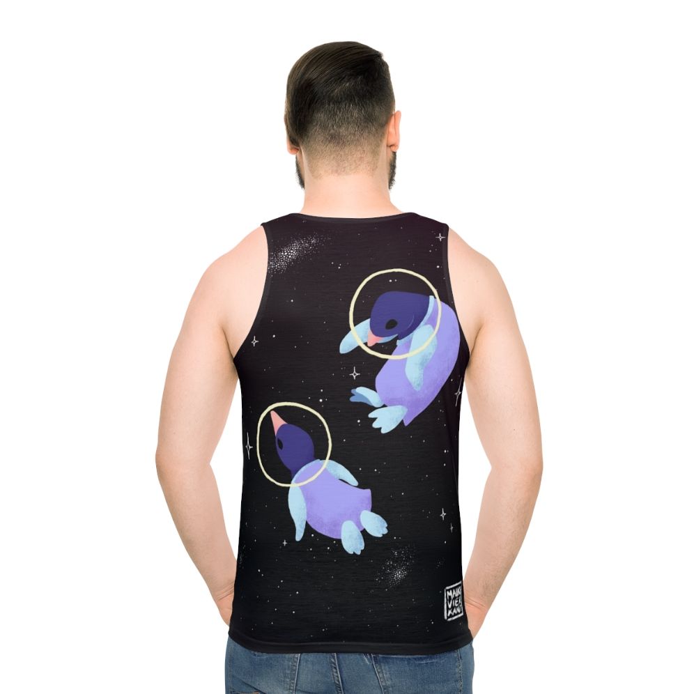 Cute space penguins unisex tank top