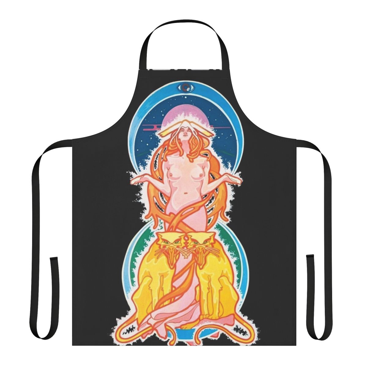 Hawkwind inspired space ritual essential apron with psychedelic rock design
