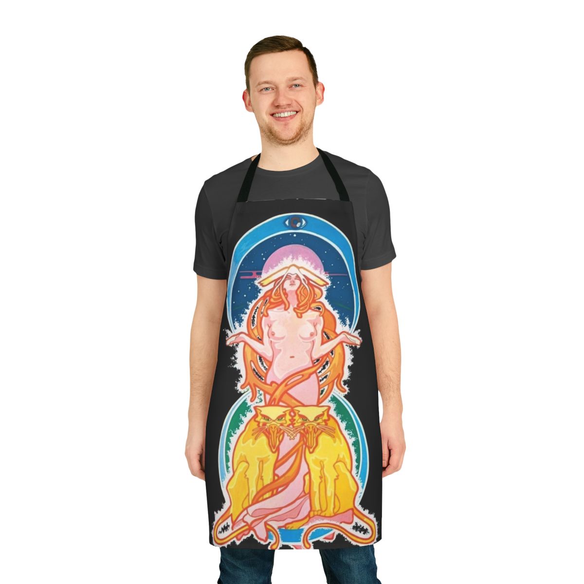 Hawkwind inspired space ritual essential apron with psychedelic rock design