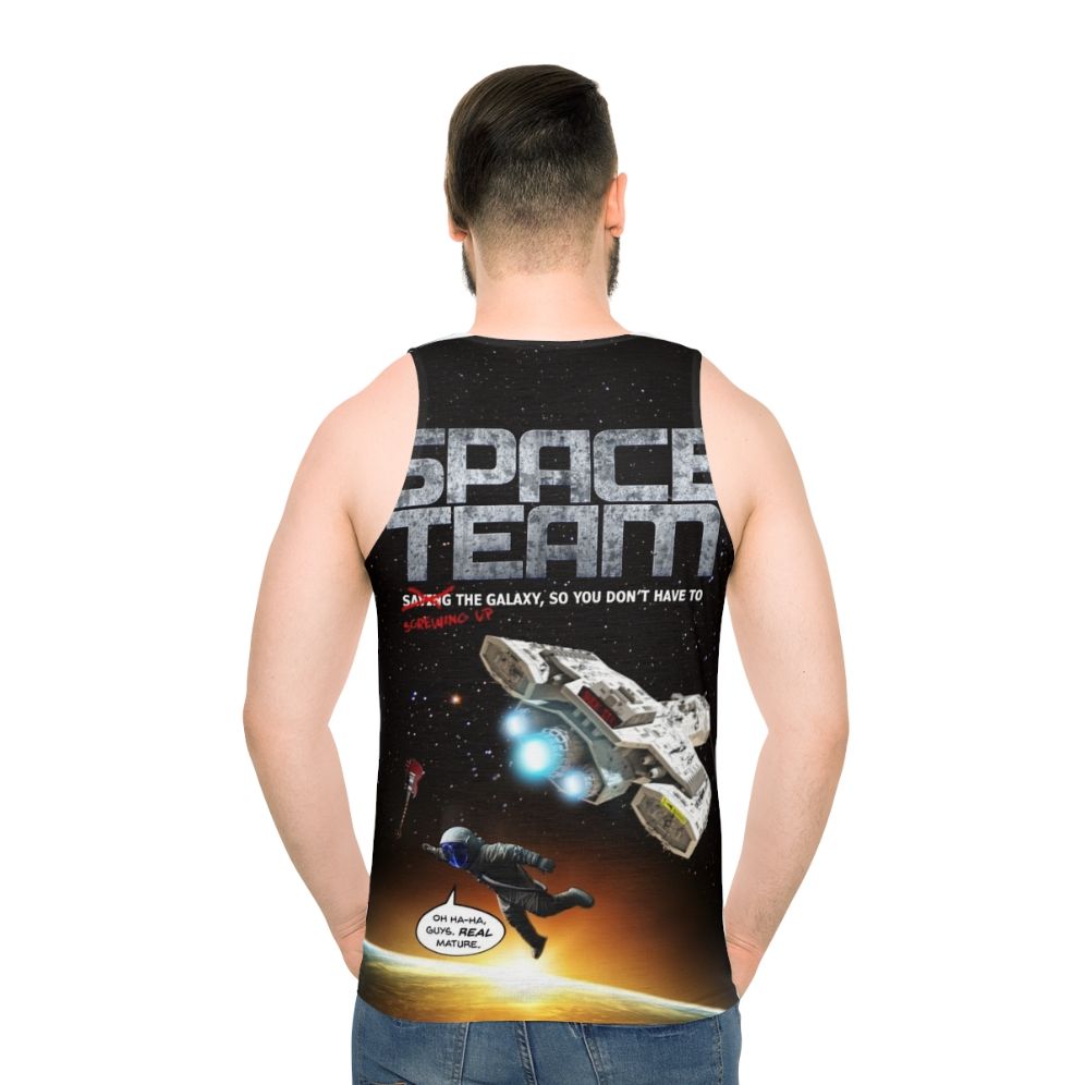 Space Team Unisex Tank Top with Galaxy Design
