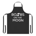 Space-themed apron featuring a parody "Boots on the Moon" design