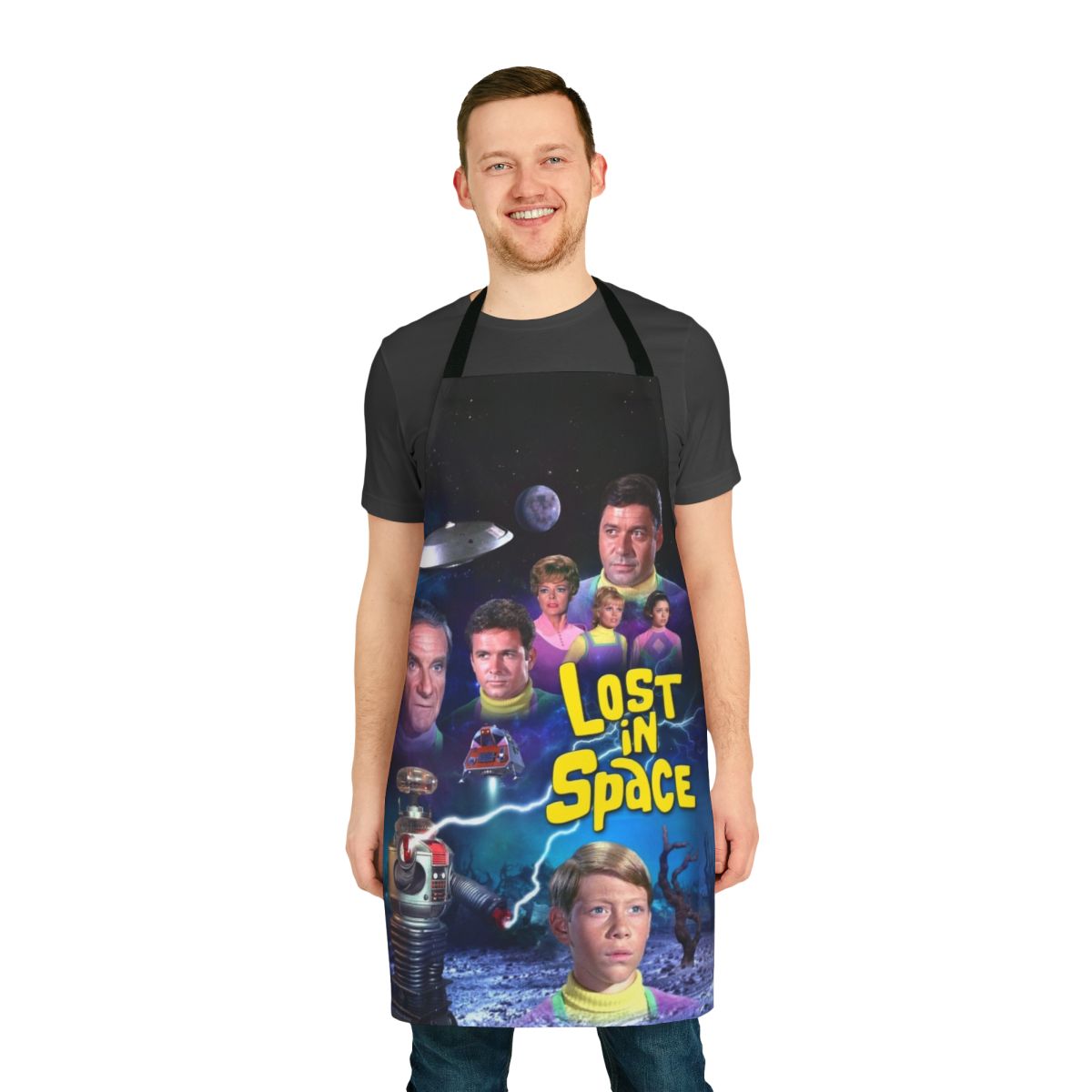 Apron featuring the Lost in Space logo and imagery from the classic sci-fi TV series