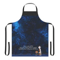 A space-themed apron featuring the beloved Calvin and Hobbes characters.