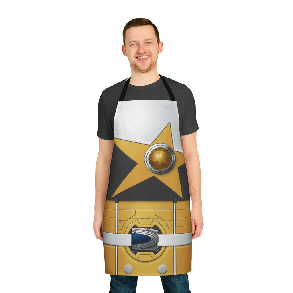 A high-quality apron featuring a space-themed Libra zodiac design