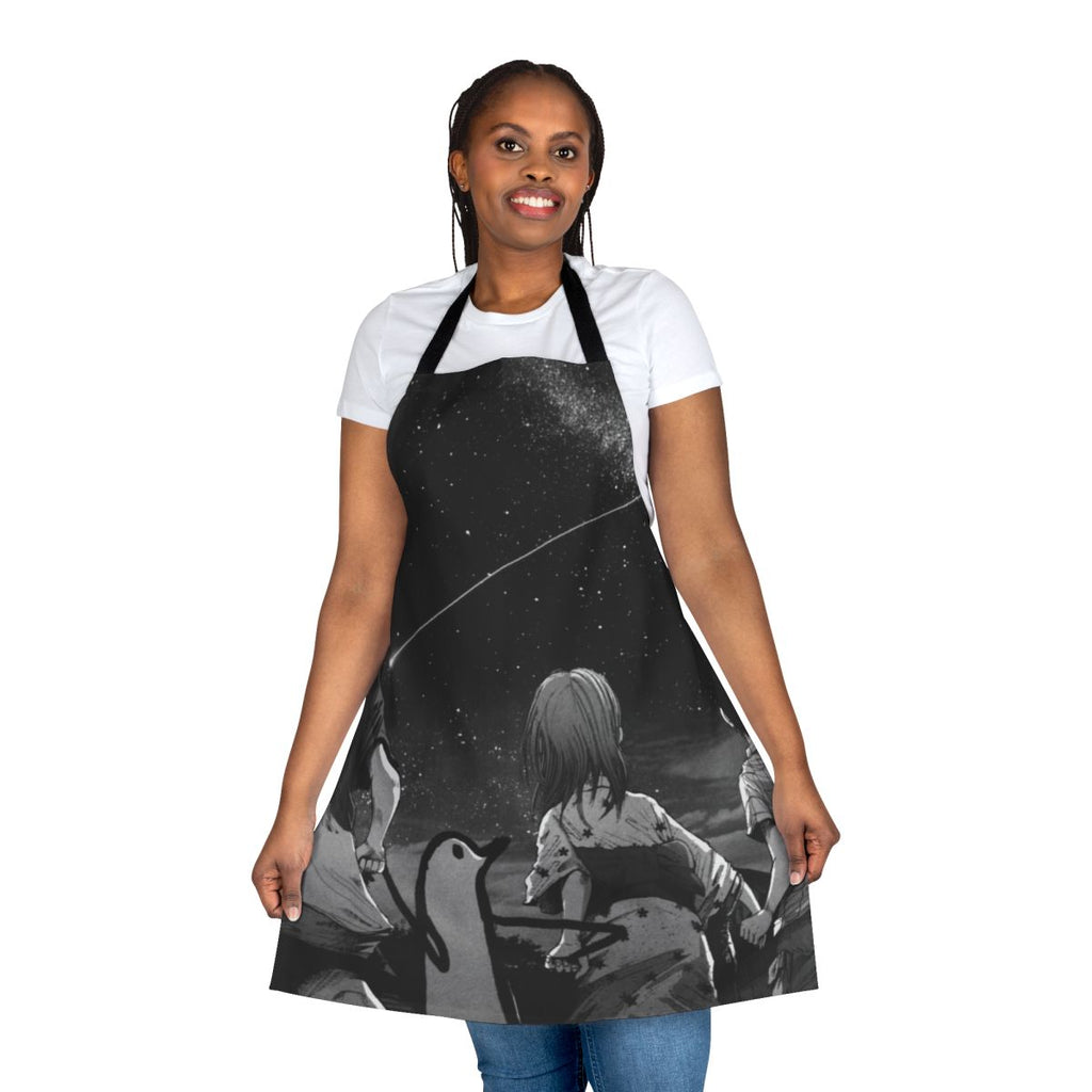 Spacious and stylish apron featuring the Milky Way and inspired by the anime/manga Oyasumi Punpun