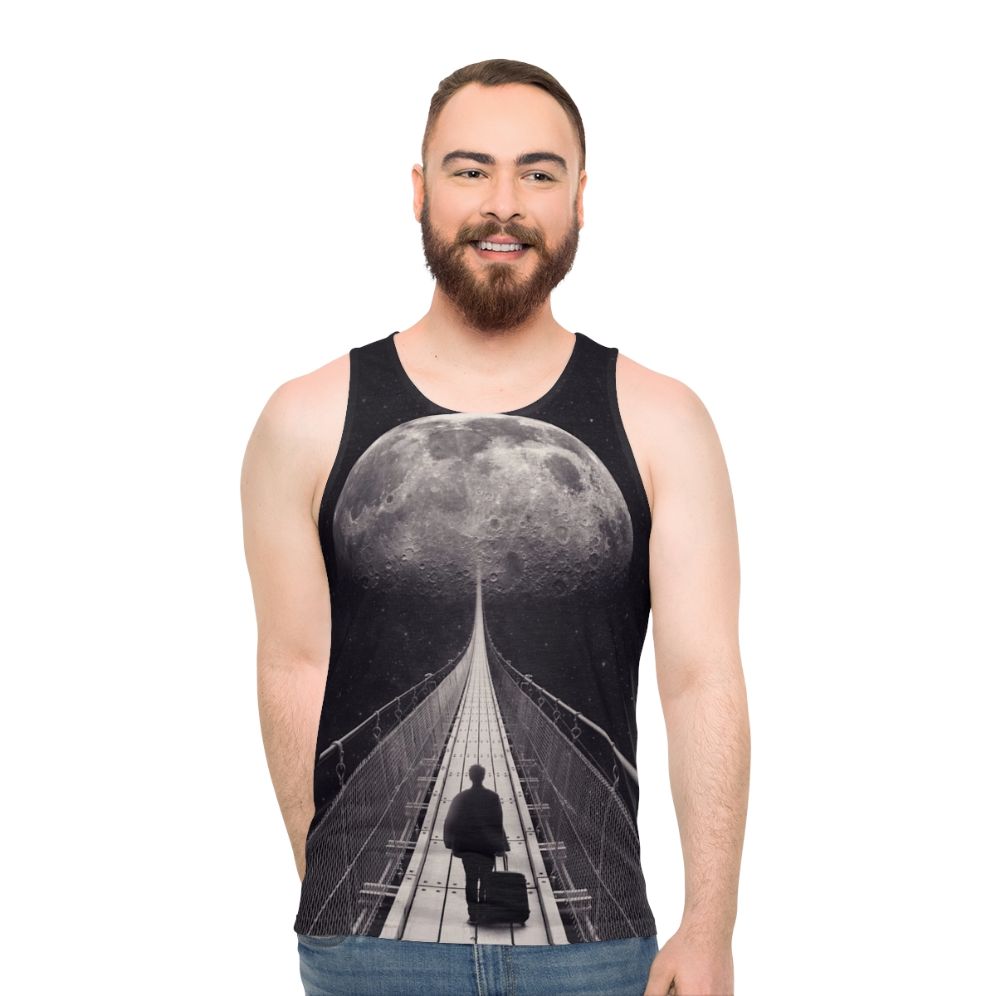 Unisex tank top with a space-inspired design
