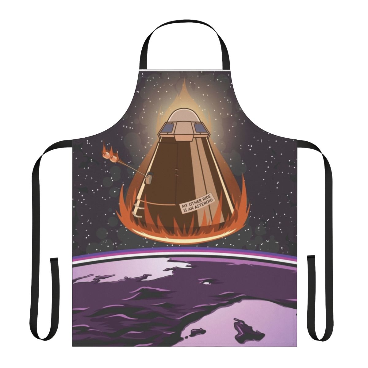 Apron featuring a space-themed design for Kerbal Space Program fans