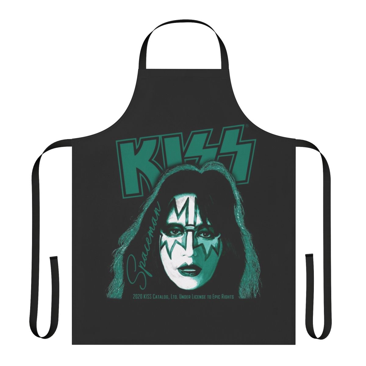 Spaceman Kiss Inspired Rock Band Apron with Space and Kiss Themed Design