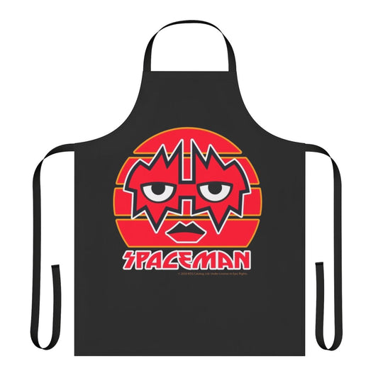 Spaceman Kiss the Band themed apron featuring fan art design