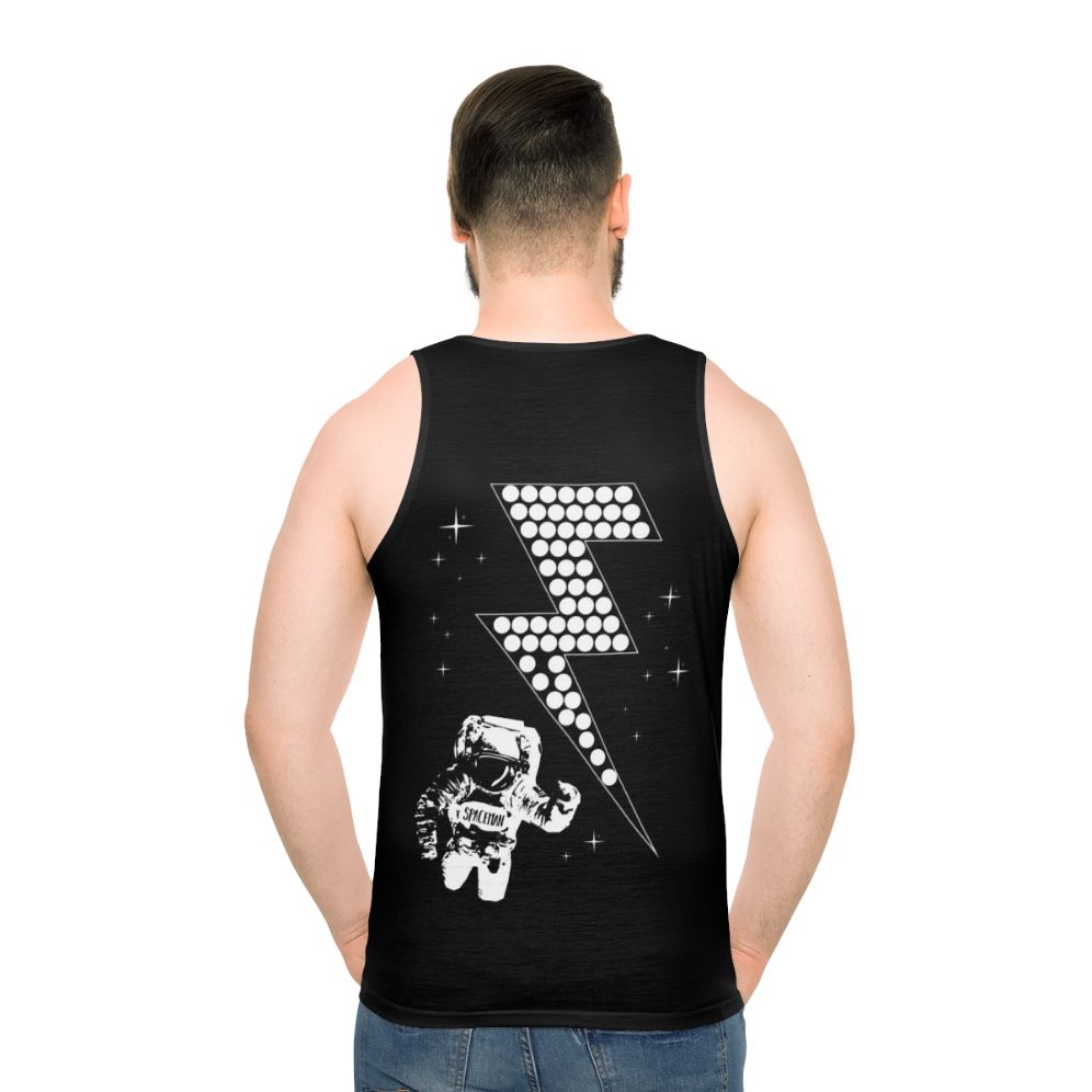 Spaceman Unisex Tank Top with Lightning Bolt Design