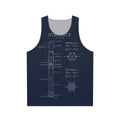 Spacex Starship Blueprint Unisex Tank Top