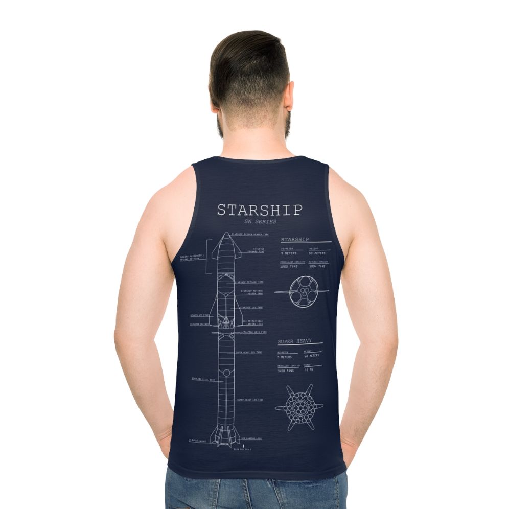 Spacex Starship Blueprint Unisex Tank Top