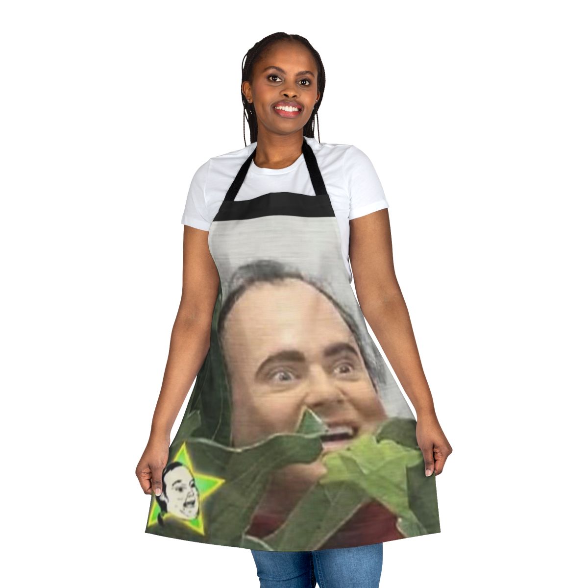 Spagett-themed comedy apron with humorous design