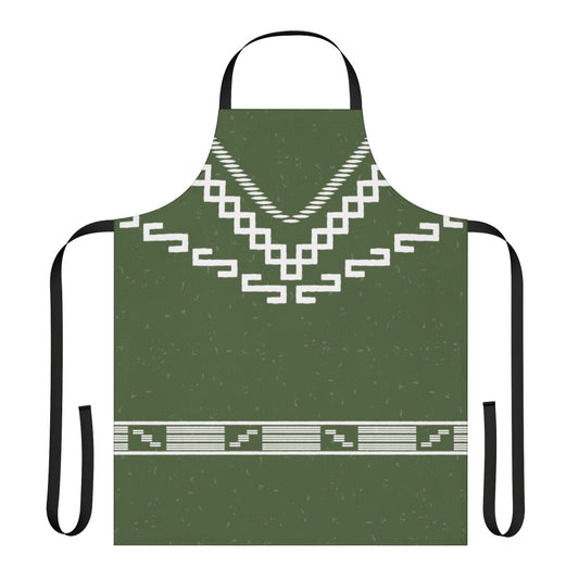 A poncho-style apron with a western or spaghetti western-inspired design.