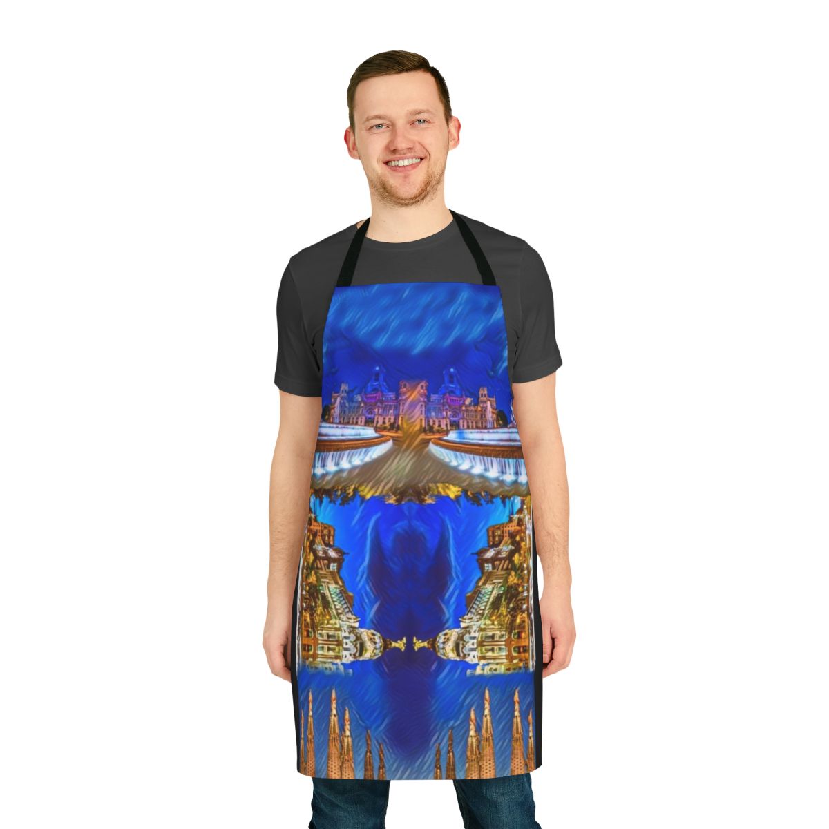 Spain, Madrid, Barcelona-inspired cool apron with horse design
