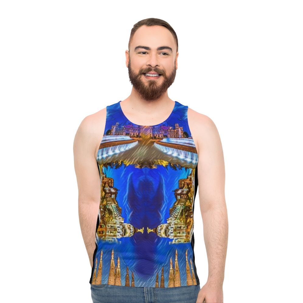 Spain Madrid Barcelona Horse Unisex Tank Top