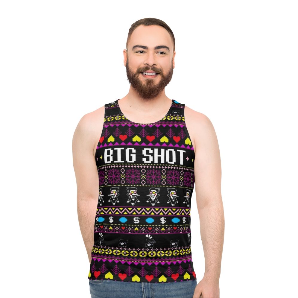 Spamton's Big Shot Kromer Christmas Unisex Tank Top