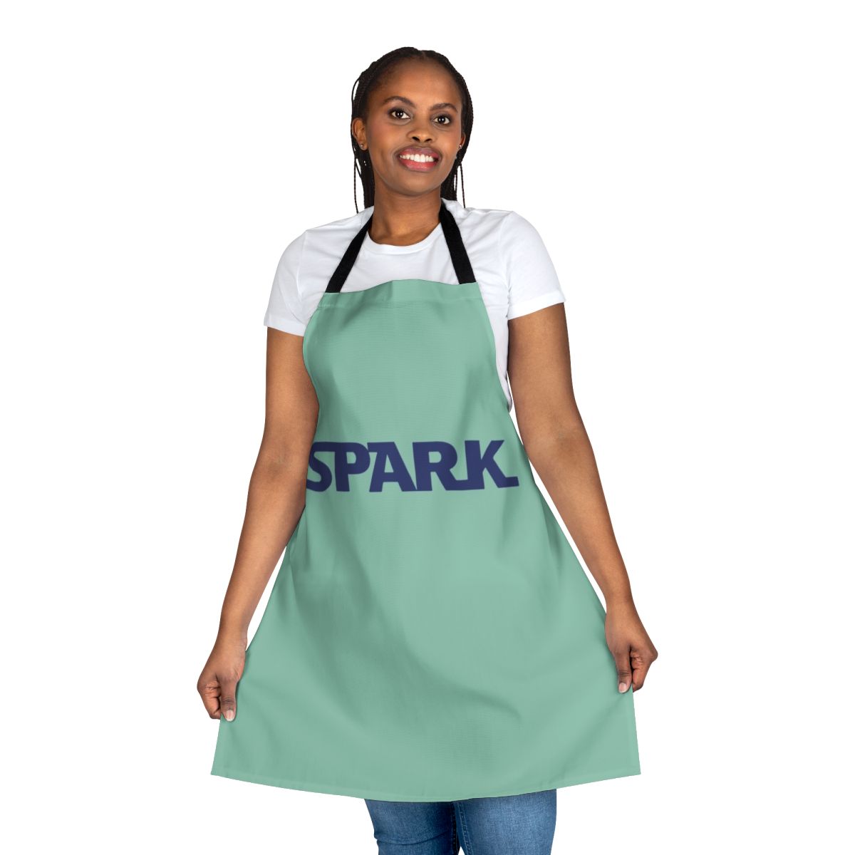 Spark Watamote-Inspired Anime Apron featuring Tomoko Kuroki and a Star Wars-style font