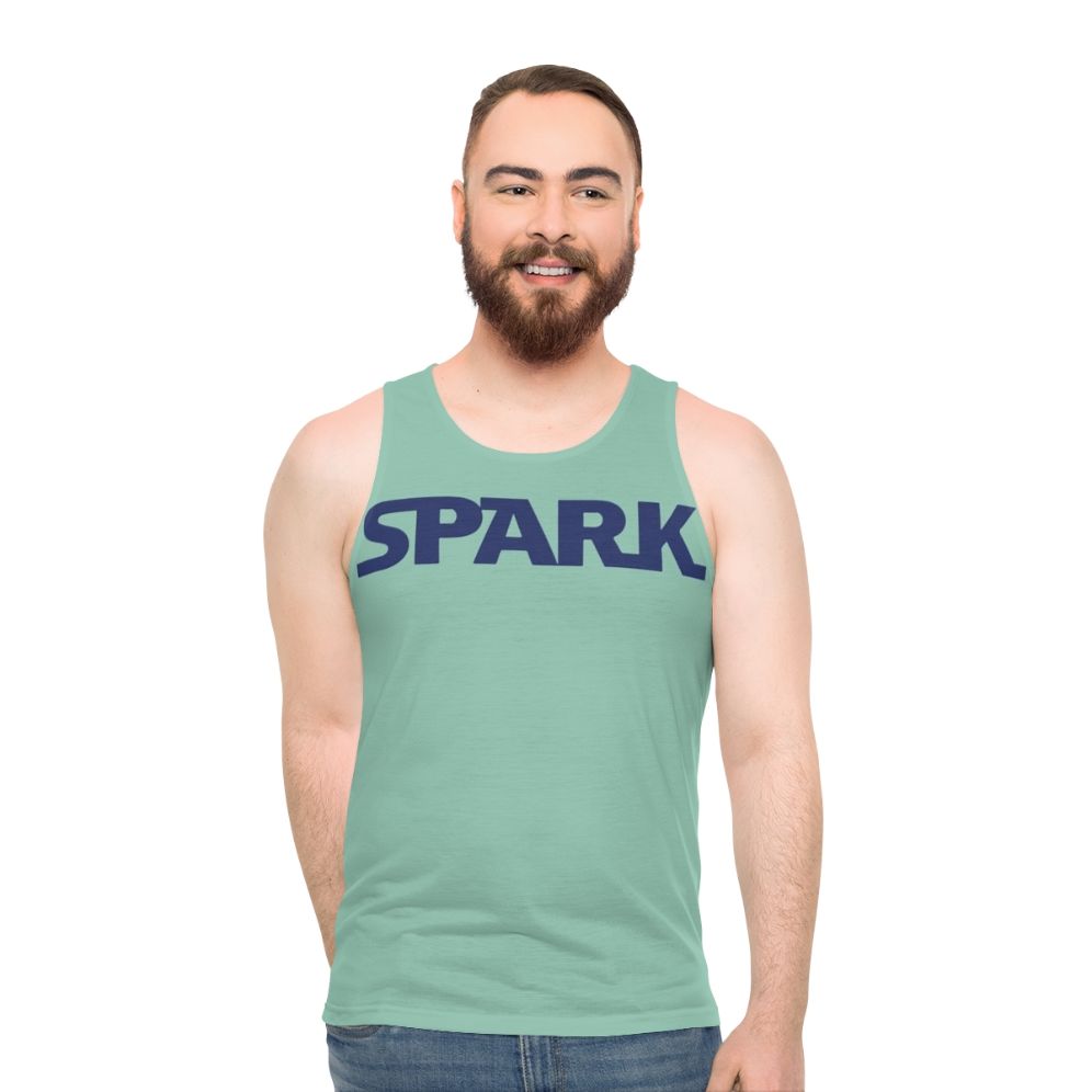 Spark Watamote Unisex Tank Top with Anime Neet Otaku Star Wars Font