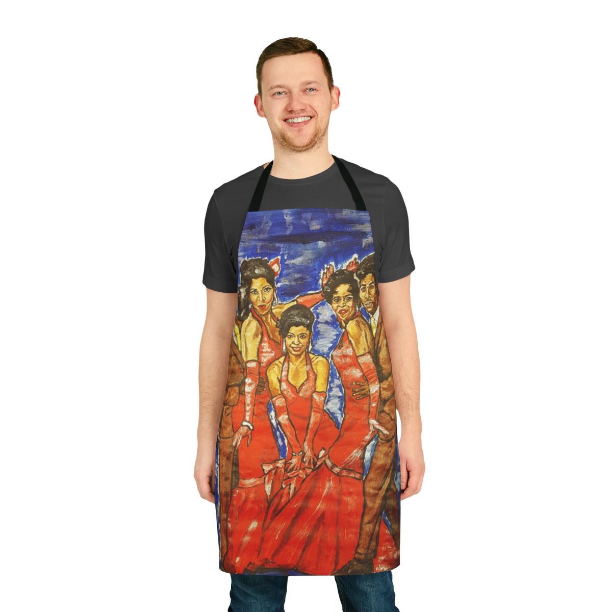 Sparkle and Glam Artisanal Apron featuring a vibrant, movie-inspired design