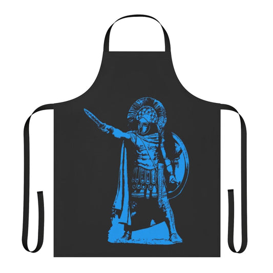 Spartan hoplite warrior inspired apron with ancient Greek soldier design