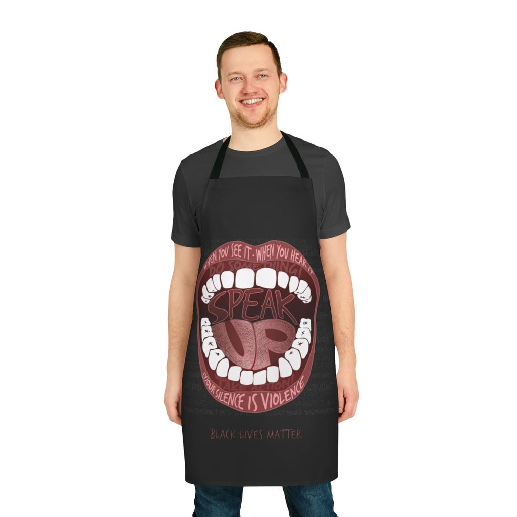 Speak Up Anti-Racism Apron with Black Lives Matter Inspired Design