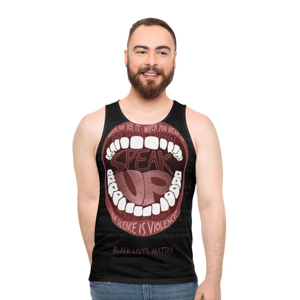 Speak Up Silence Is Violence Black Lives Matter Unisex Tank Top