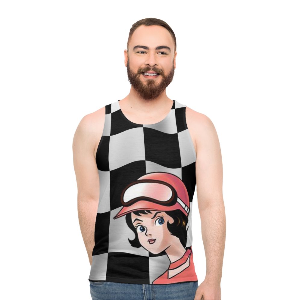 Speed Racer Checkered Flag Unisex Tank Top