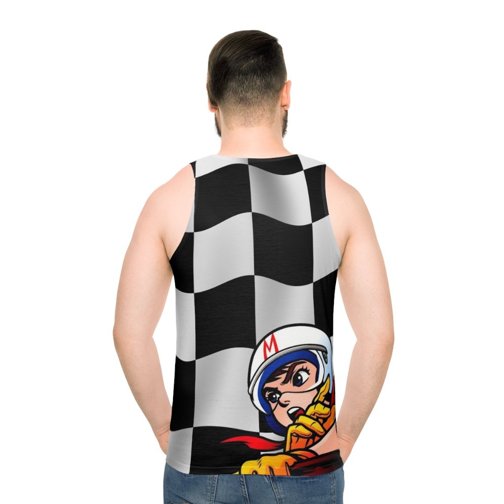 Speed Racer Mach 5 Checkered Flag Unisex Tank Top