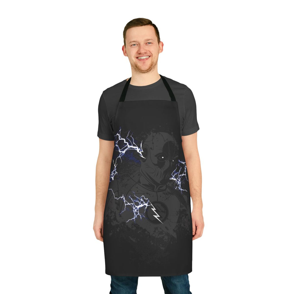 Speedster themed apron with comic book art and speed force design