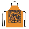 Spellbinding Dance with the Devil Apron featuring a goat, skeletons, and occult symbols