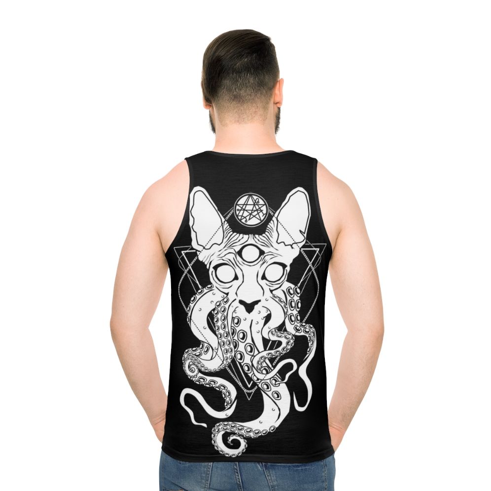 Sphynx cat Cathulhu the Cosmic Tentacle unisex tank top