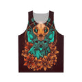 Sphynx cat skull autumn tank top