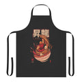 Spicy noodles cooking apron featuring a retro gaming design