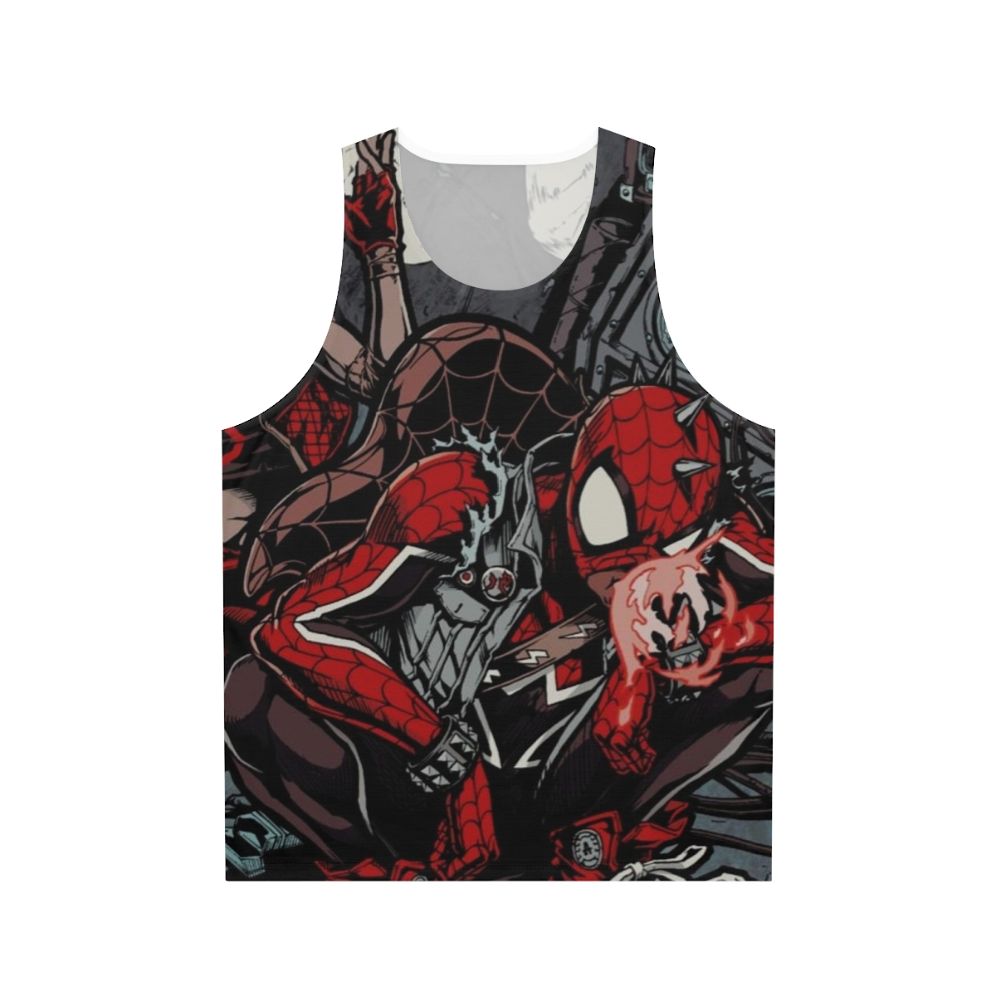 Spider Punk Unisex Tank Top with Pop Art Design