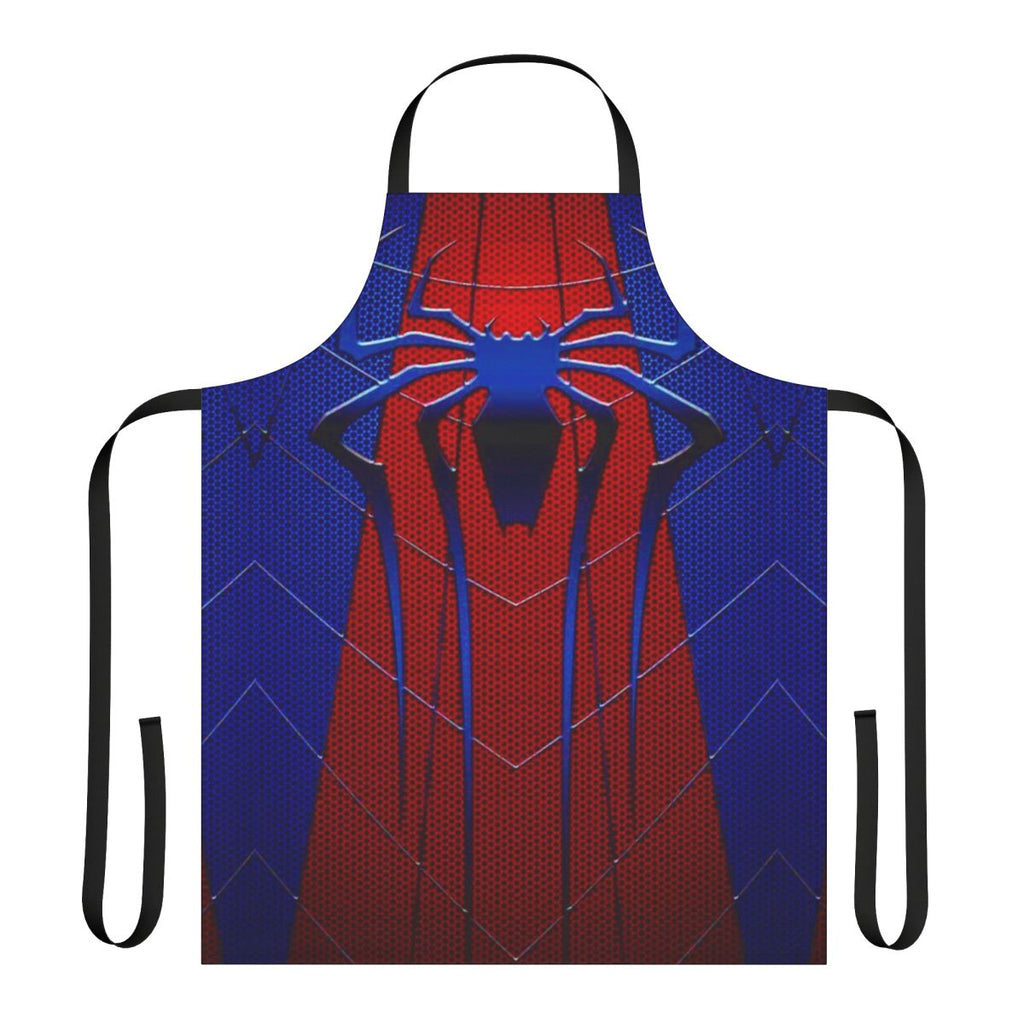 A high-quality apron featuring a spider web art design, perfect for fans of Marvel's Spider-Man and spider-themed artwork.