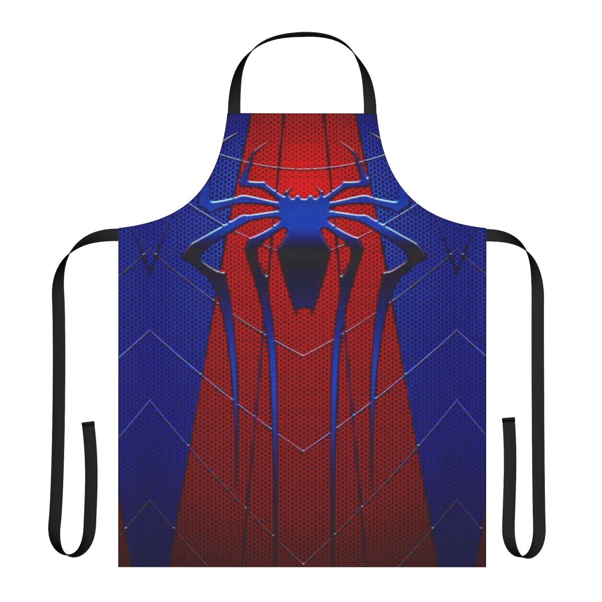 A high-quality apron featuring a spider web art design, perfect for fans of Marvel's Spider-Man and spider-themed artwork.