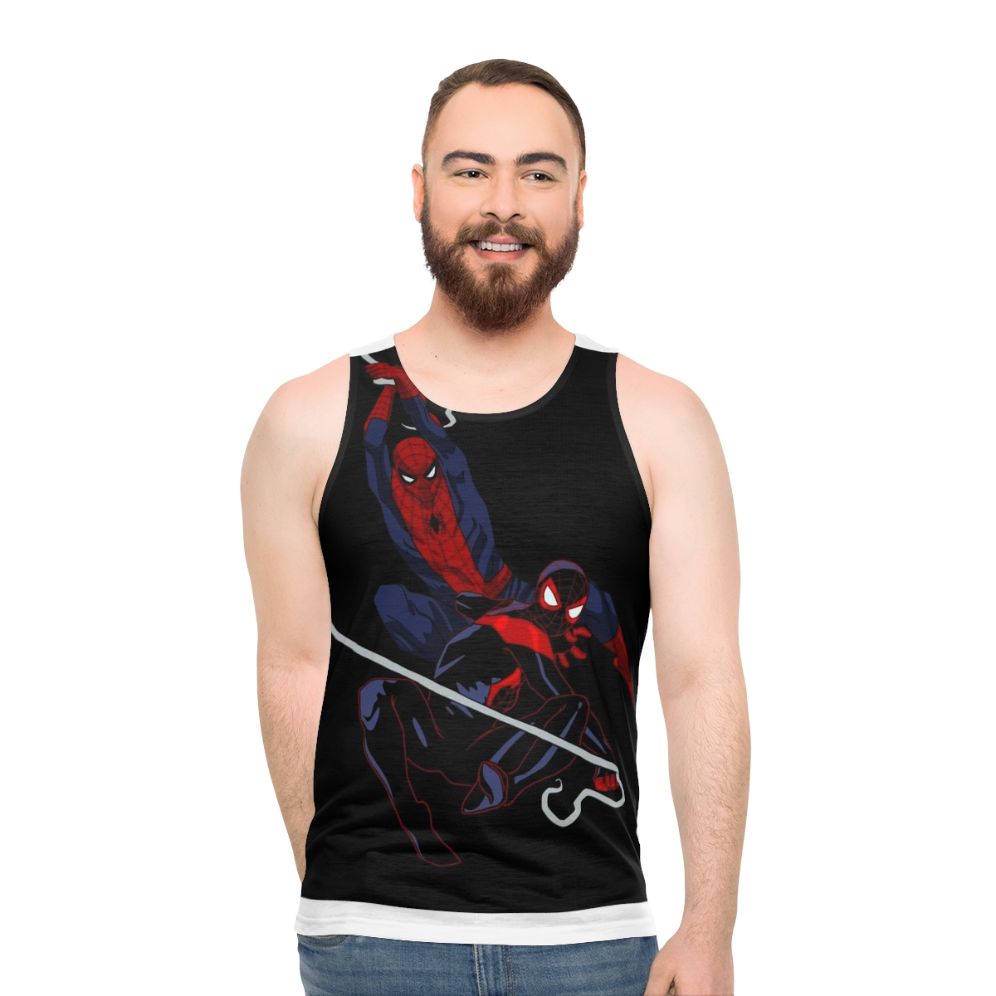 Spider-Verse Unisex Tank Top featuring Peter Parker and Miles Morales
