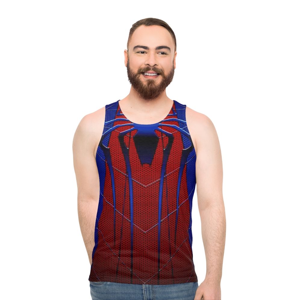 Spider web art unisex traditional art tank top
