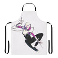 Spidergwen-inspired apron featuring a stylized spider web design